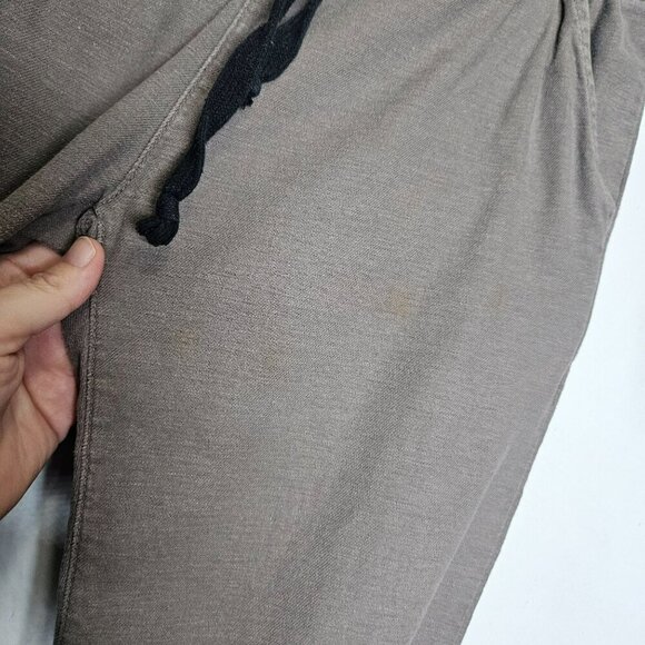 Hudson Addison Drawstring Jogger Pants Pull on Linen Viscose Blend Brown sz S - Picture 8 of 12